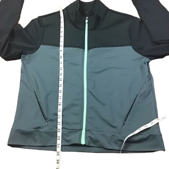 Fabletics Cleo Green Full Zip Front Perforated Jacket Women's Size XL - Picture 6 of 11